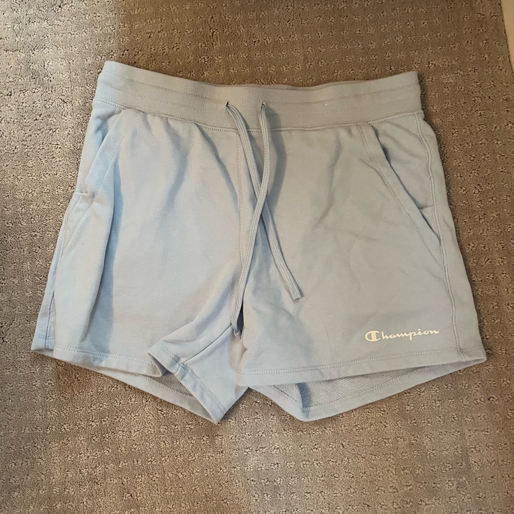 Light blue champion shorts, size small